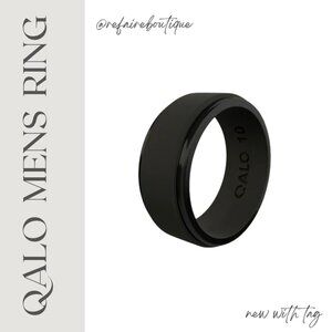 Qalo Mens Silicon Step Edge Ring